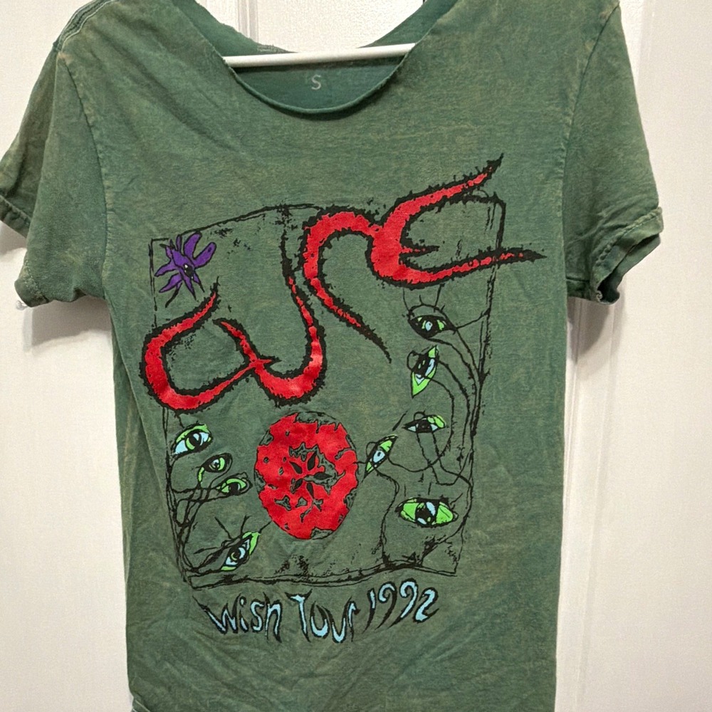 The Cure Graphic Print stone washed wishlist tour 1992 reprint from 2025
